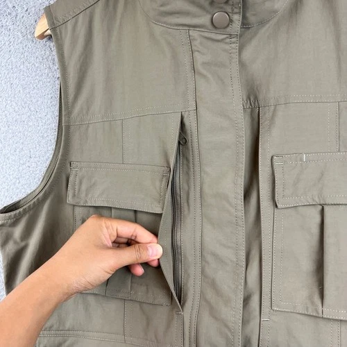 Magellans Travel Gear Mens Utility Vest Large Olive Green Multi Pocket Safari image 5