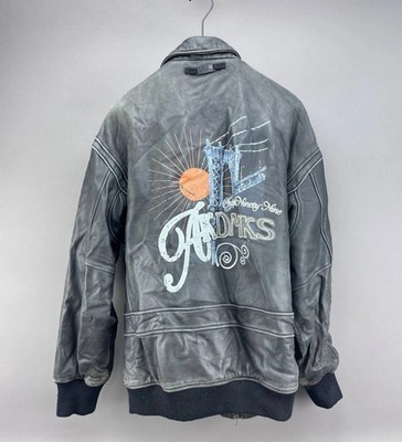 Vintage Akademiks Chapter Ninety-Nine Brooklyn Bridge Leather Jacket Size 1X