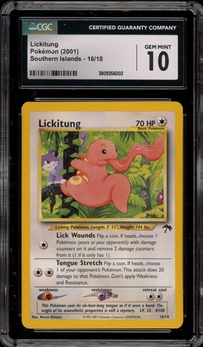 Pokemon Lickitung Southern Islands Promo #16 CGC 10 Gem Mint