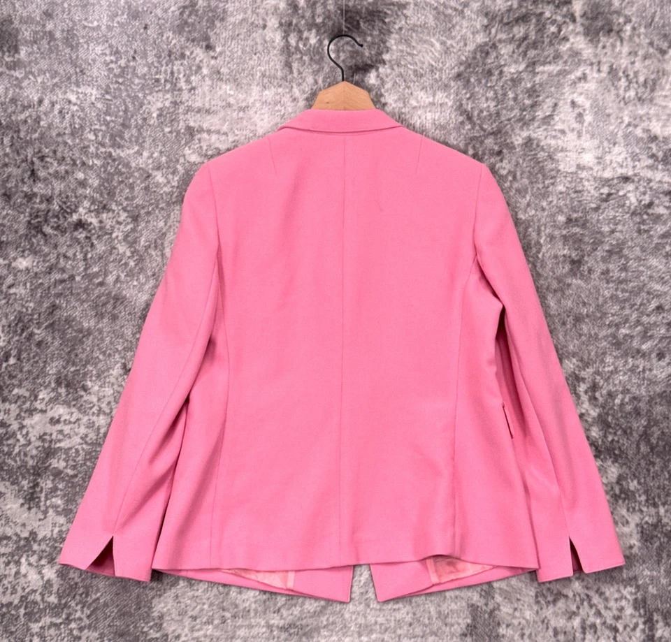 Akris Blazer US 12 Womens Pink Double Breasted Jacket - Image 3 of 4