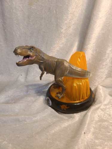Jurassic World Park Dinosaur T Rex Night Light Volcano 2018 EUC WORKS