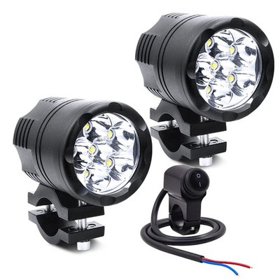 Biqing 60W Motorrad Zusatzschalter 6LED + wasserdichter Schalter, schwarz 