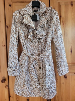 Damen Mantel Beige Trenchcoat Designer Adolfo Dominguez Gr. L Neu