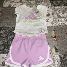 Adidas Girls 3 Month 2 Piece Short Set