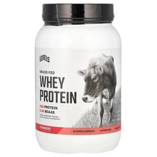 Grass Fed Whey Protein Powder, Strawberry, 2 lb (907 g)