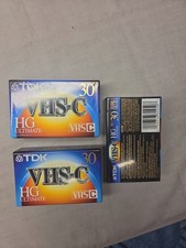 3 TDK VHS-C HG Ultimate TC-30 Sealed Camcorder VHSC Cassette Blank Tape Sealed