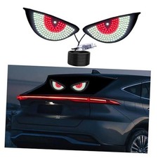 2Pcs Car Devil Eye Lights,Car Windscreen and Rear Window LED Devil White/Red