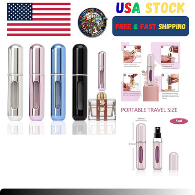 4 Pcs Mini Perfume Atomizer Refillable Bottle, 5ml Portable Bottom Fill Scent...