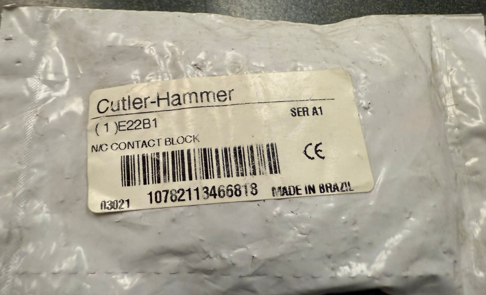 Cutler Hammer E22B1 Contact Block Series A1