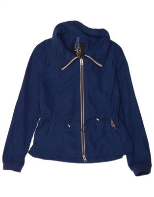 Refrigue Damen Reißverschluss Windbreaker Jacke UK 10 Small blau BK04