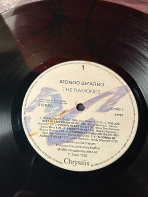 Ramones 1992 Mondo Bizarro LP Brazil Original Vinyl Punk rock CBGB