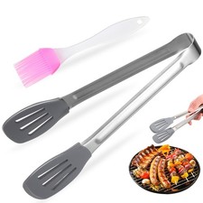  Silicone Kitchen Tools Buffet Serving Utensils Food Tweezers Tongs