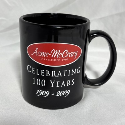 ACME MCCRARY Hosiery 100 Years Anniversary Black Advertisement Coffee Mug
