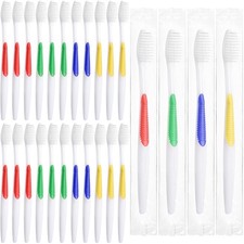 Honeydak 200 Packs Bulk Disposable Toothbrushes - Individually Wrapped