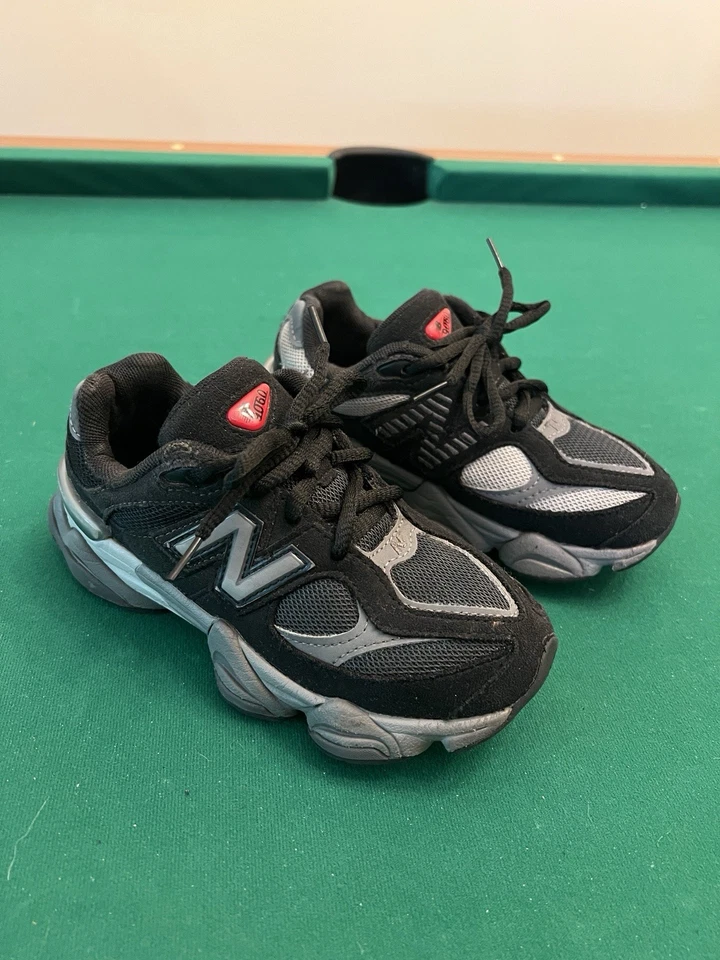 New Balance 9060 PS Size 1 Black Castlerock Sneakers Shoes PC9060BK PLS READ - Image 2 of 4