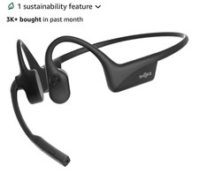 SHOKZ OpenComm2 2025 Upgrade Bone Conduction BT Boom Mic Mute Black C120