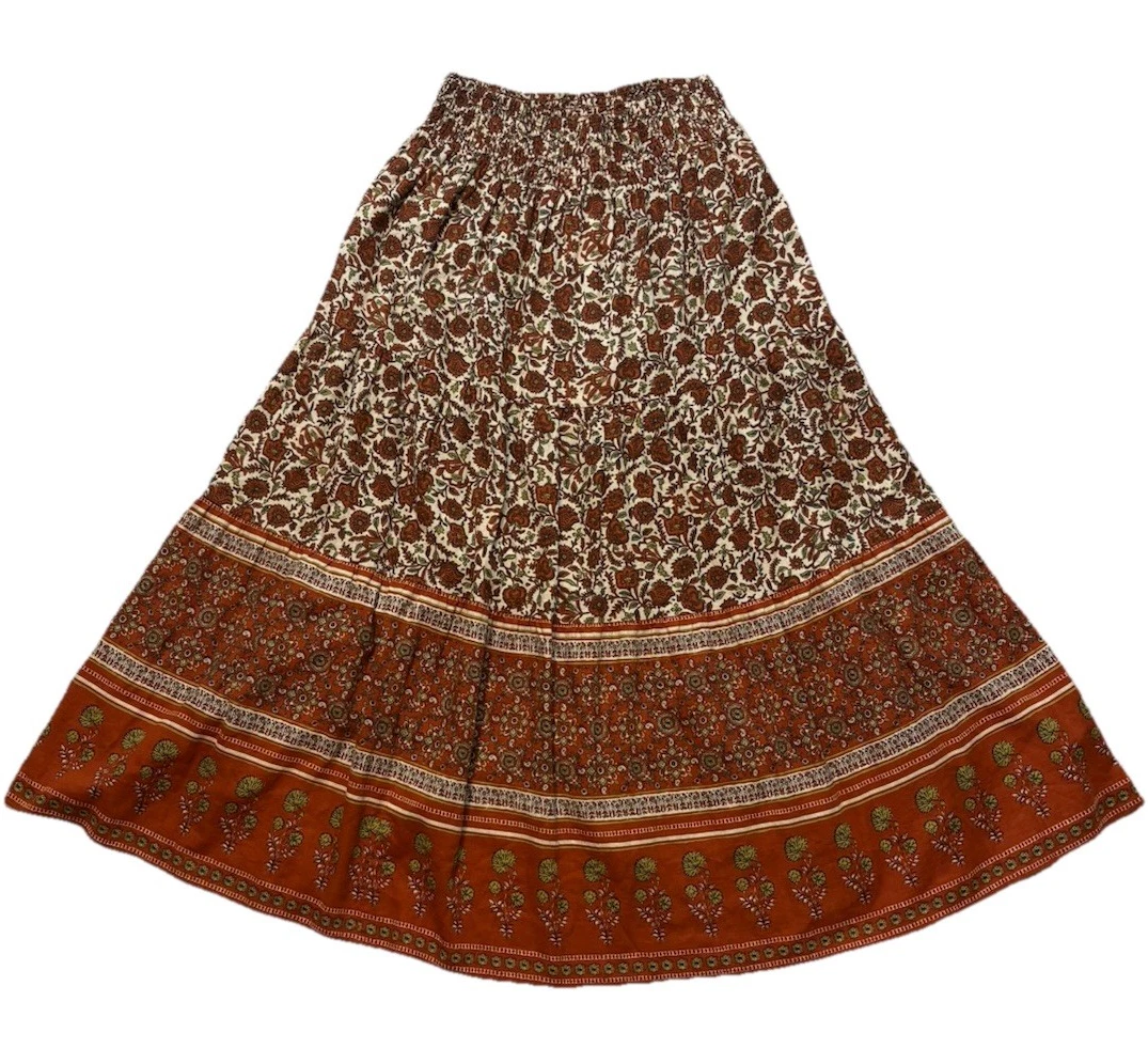 NWT Faherty Harlow Skirt Umber Folly Floral Linen Blend Smocked Maxi S
Opens in a new window or tab
