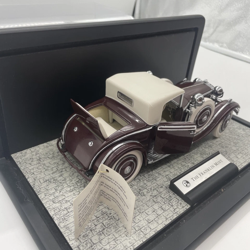 Vintage Franklin Mint 1925 Hispano-Suiza H6B Kellner diecast Maroon 1:24 scale - Image 3 of 4