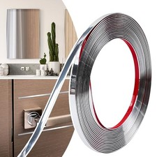 0.25in x 20Ft Peel and Stick Wall Molding Trim Silver 1/4in-20Ft Shiny Silver