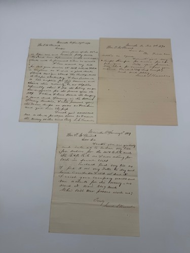 1871 Marietta Ohio Railroad Letters Lot of 3 Samuel S Knowles Handwritten B&O RR