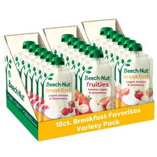 Toddler Food Breakfast Pouches Variety Pack, NEW Breakfast Favorites Fruit Y...