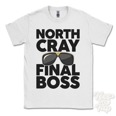 NORTH CRAY FINAL BOSS T-SHIRT lustiges Weihnachtsgeschenk London Füße Kray Nachlass England
