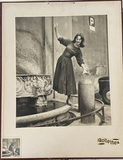 1949 Model Frolicking in Fountain ROME- Original Rolleiflex Camera Photo Poster