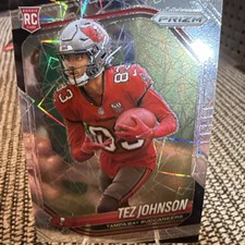 Panini Prizm Rookie Lazer Prizm Tez Johnson #381 Tampa Bay Buccaneers Football