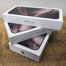 Apple iPhone 16 Pro Max Desert Titanium Empty Box White, Lot of 3 Free Shipping