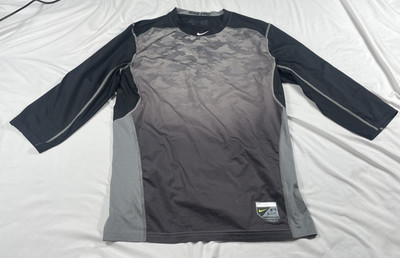 Nike Pro Shirt Adult Size Large Fitted Baseball Half Sleeve Breathable Mens