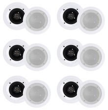 12 Rockville CC4T White 4" Commercial 70v Ceiling Speakers For Restaurant/Cafe