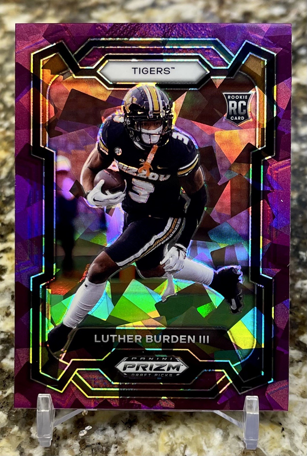 2024 Panini Prizm Draft Picks - Luther Burden #198 Purple Ice Prizm /149 Rookie