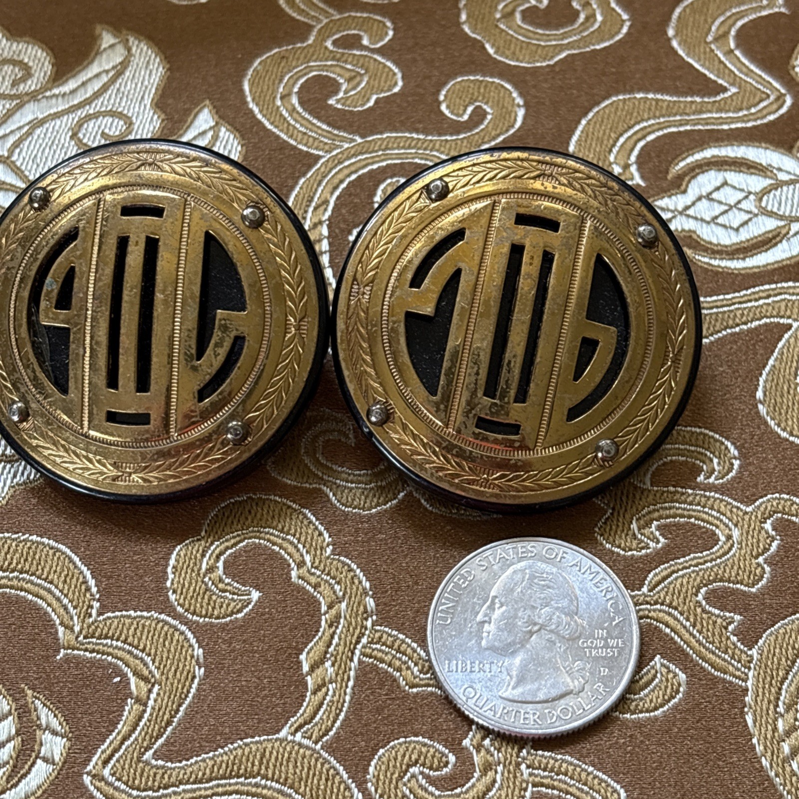 Runway Black Bakelite Statement Clip Earrings Art… - image 8