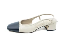 Sam Edelman Tarra Womens Slingback Pumps Beige Black Cap Toe Heels Size 11