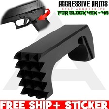 AGGRESSIVE ARMS STEALTH BLACK EXTENDED Magazine Catch RELEASE GLOCK 43X 48 SPIKE