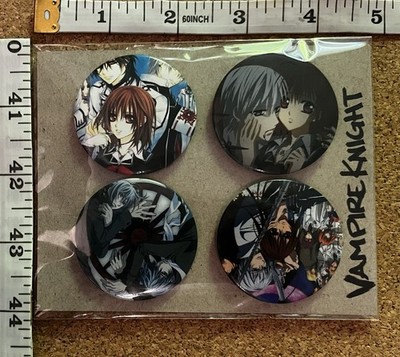 Vampire Knight 4 Pin Set: Zero, Yuki, Kaname, Ichiru & Night Class Elite