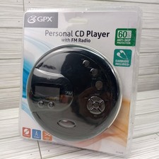 GPX PC332B Portable CD Player with Anti-Skip Protection FM Radio Stereo Open Box