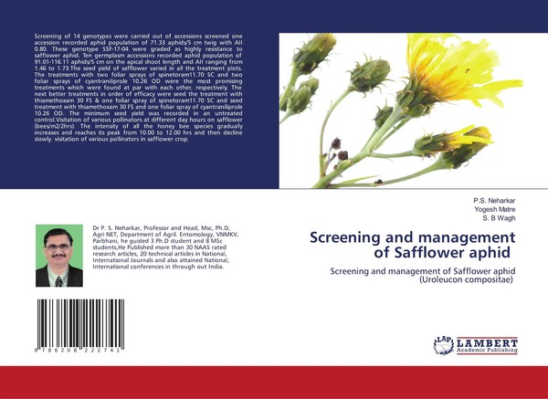 Screening And Management Of Safflower Aphid P. S. Neharkar (U. A.) Taschenbuch-image