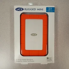 LaCie LAC9000298 Rugged Mini 2TB External Hard Drive - Orange