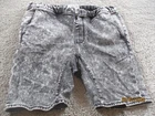 Quiksilver Shorts Medium L9 Grey Stonewash Elastic Waist Denim