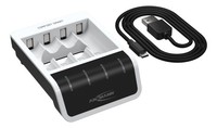 Ansmann Akku-LadegeräT FüR 4X Nimh Aa/Aaa Akkus - Automatik BatterieladegeräT