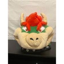Super Nintendo World Koopa Bowser Plush Hat cap Headwear Mask Cosplay Used