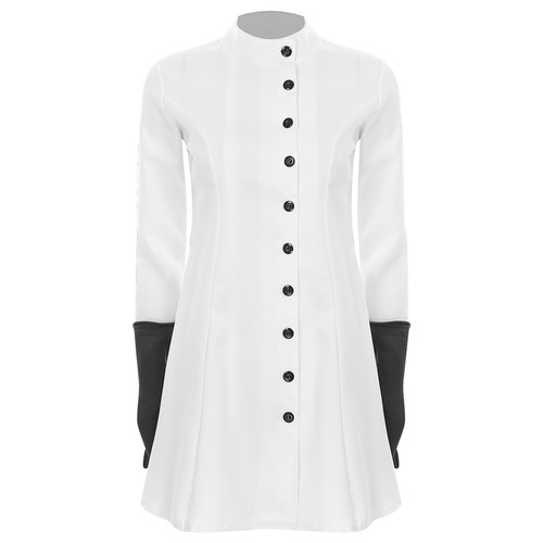 Women Lab Coat Button-up Uniform Party Doctor Costume Cosplay Set Scientist - Picture 11 of 20