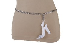 Women Belt Silver Metal Chain Hip High Waist Party Pump Shoe Buckle Charm XL XXL