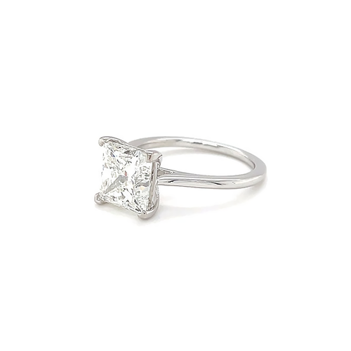 1.50 Ct Princess Cut Diamond Lab Grown Engagement Ring 14k White Gold IGI - Picture 7 of 15