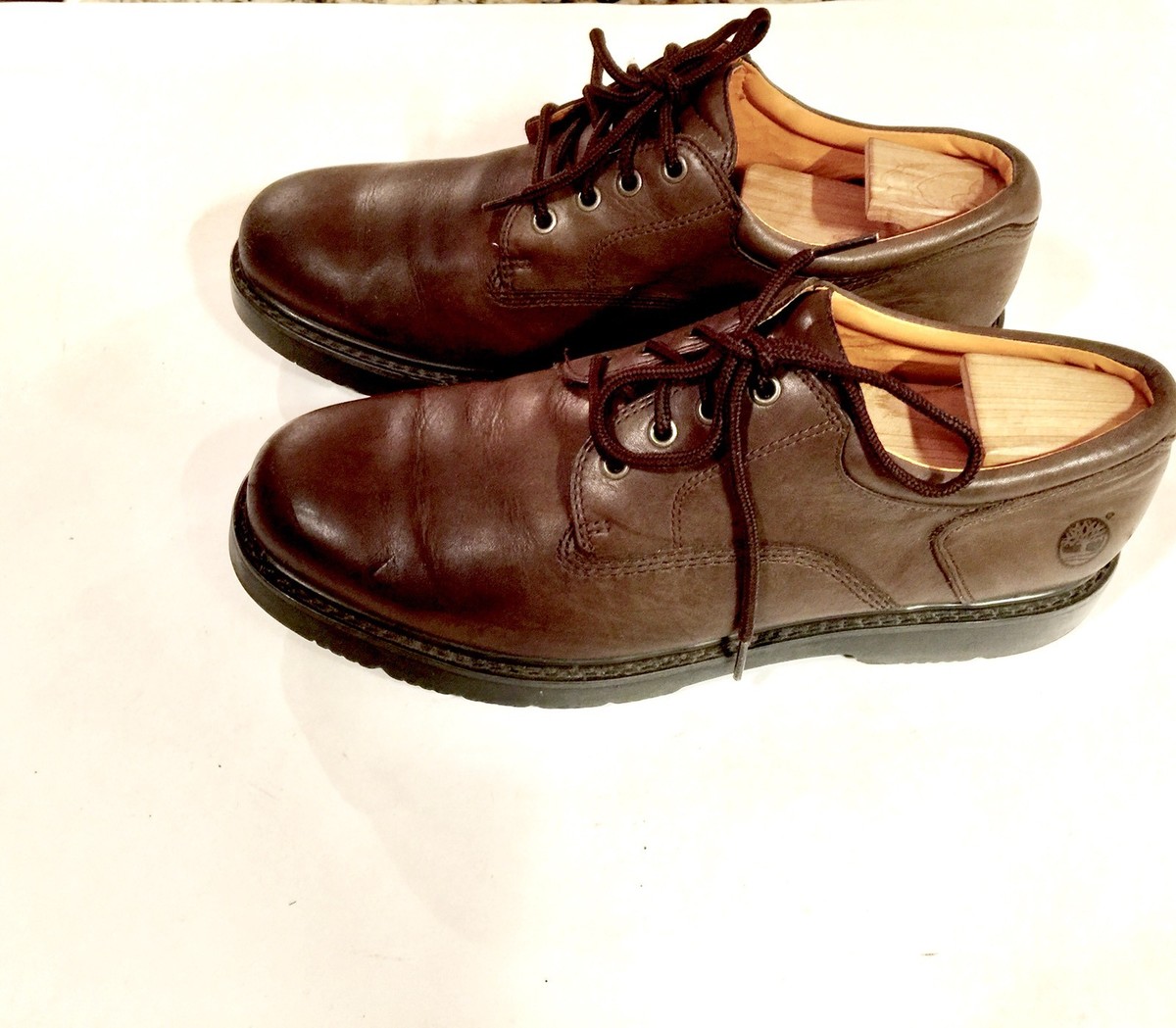 Timberland Brown Leather Oxfords Waterproof Men Lace Up 