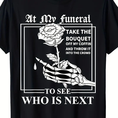 Funny Quotes Mens Trendy printed t shirts casual graphic tee mens clothing
