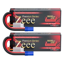 2x Zeee 7.6V 120C 9000mAh 2S HV LiPo Battery EC5 for RC 1/10 Car Truck Boat Tank