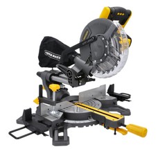 TOUGH MASTER Mitre Saw 210mm Corded Electric 0-45 Bevel Cut, Laser, Clamp, Blade