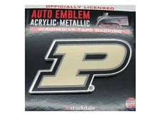 Licensed PURDUE BOILERMAKERS ACRYLIC METALLIC LASER CUT AUTO EMBLEM STICKER  